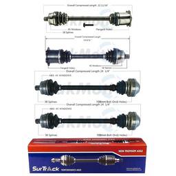 Audi CV Axle Shaft Kit - Front and Rear 8E0501203SX - Aftermarket 3991474KIT